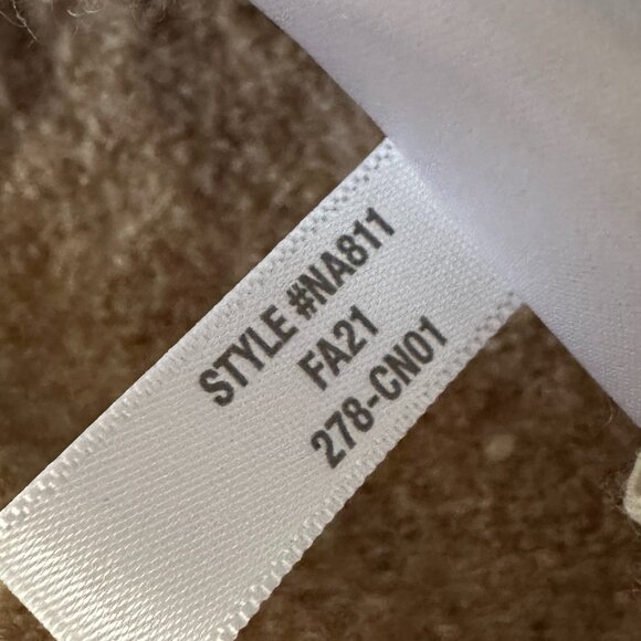 Madewell Boiled Wool Tan Popover Half Zip Sweater Women's XL - Picture 8 of 8